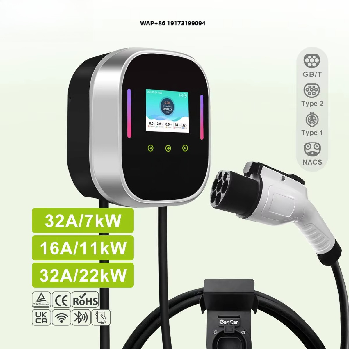 Car Charger - Smart EV Charger Wallbox 22kW 11kW